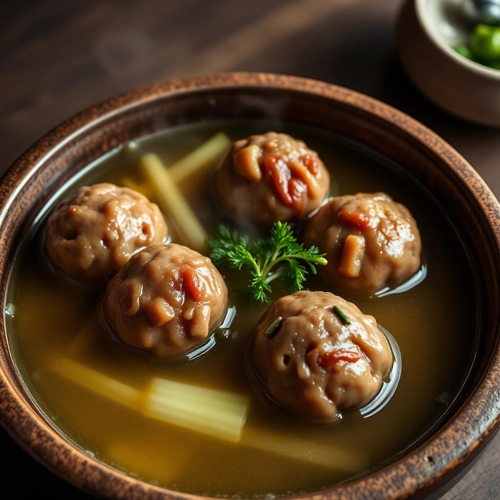 Albóndigas cabeza de león