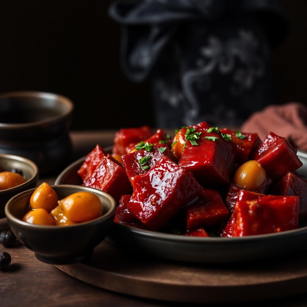 Cerdo estofado rojo
